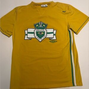 Umbro mens Brazil Yellow Soccer Jersey